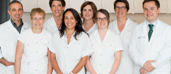 Dr Fateri, Elisabeth, Christelle, Martine, Lysiane, Marielle, Martine, Dr Xafis